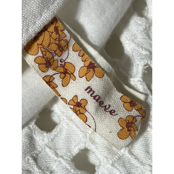 Anthropologie Maeve Dress Small White Eyelet Square Neck Coastal Cottage - Picture 9 of 12